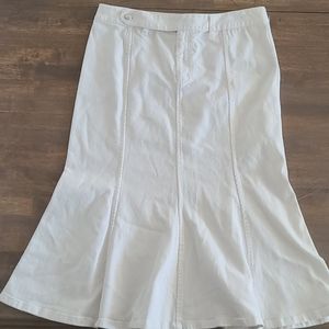 Lauren White Denim Skirt